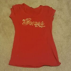 Guess T-shirt w/ Gold Size Small